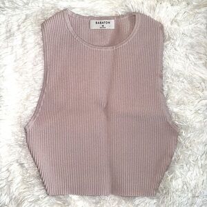 Babaton Cropped Tank in Lilac